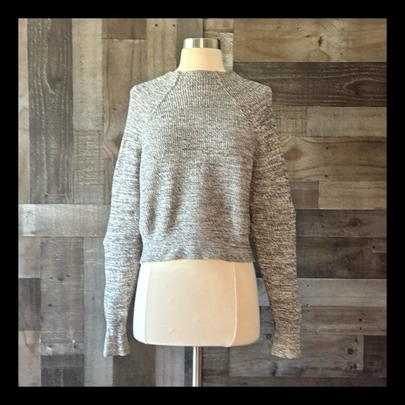 Free People cropped knit sweater XSmall neutral dark feminine whimsigoth witchy - Picture 1 of 11